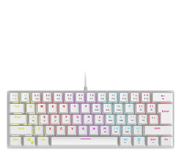 Rampage PLOWER K60 WHITE Blue Switch - 1314859 - zdjęcie 4